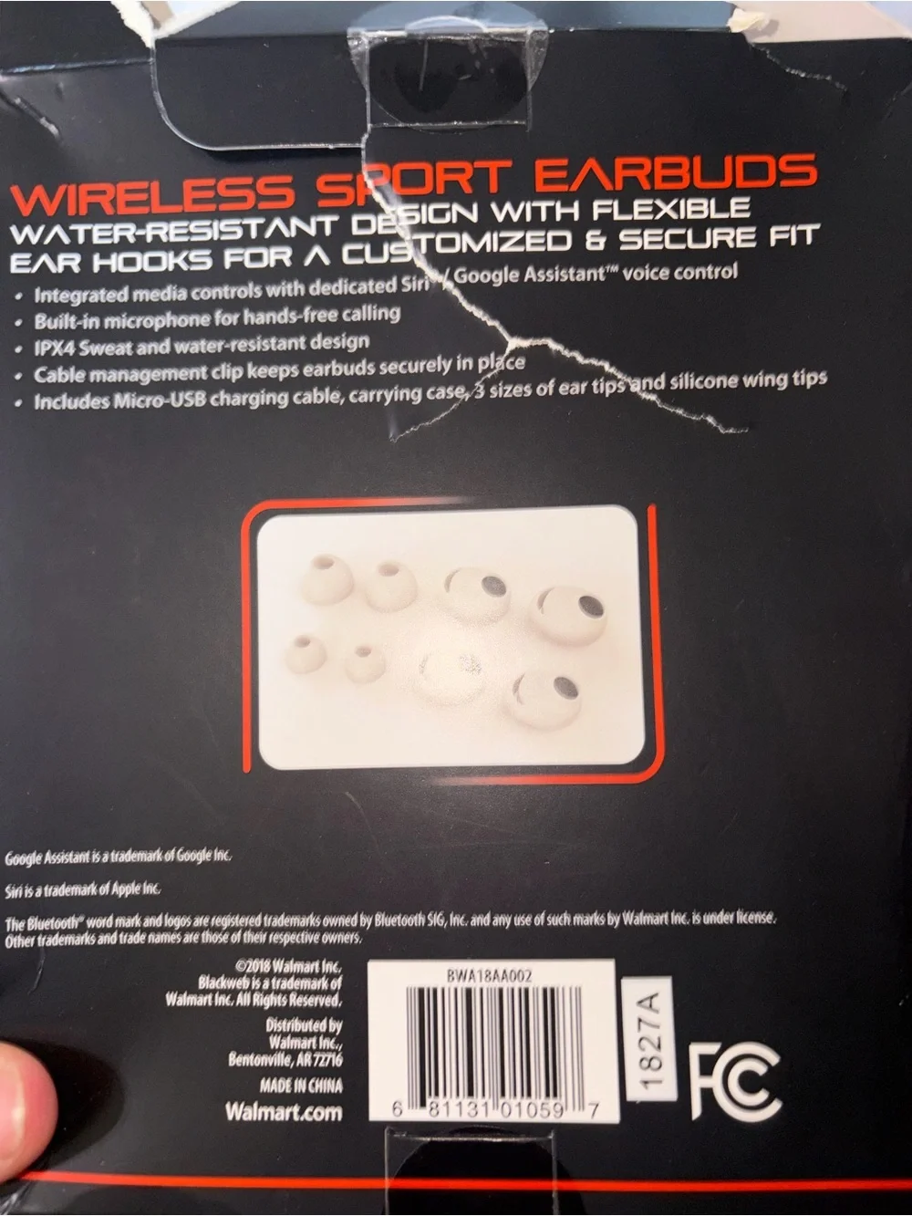 blackweb Wireless Sport Ear-Hook Bluetooth Earbuds in Rose Pink and Black